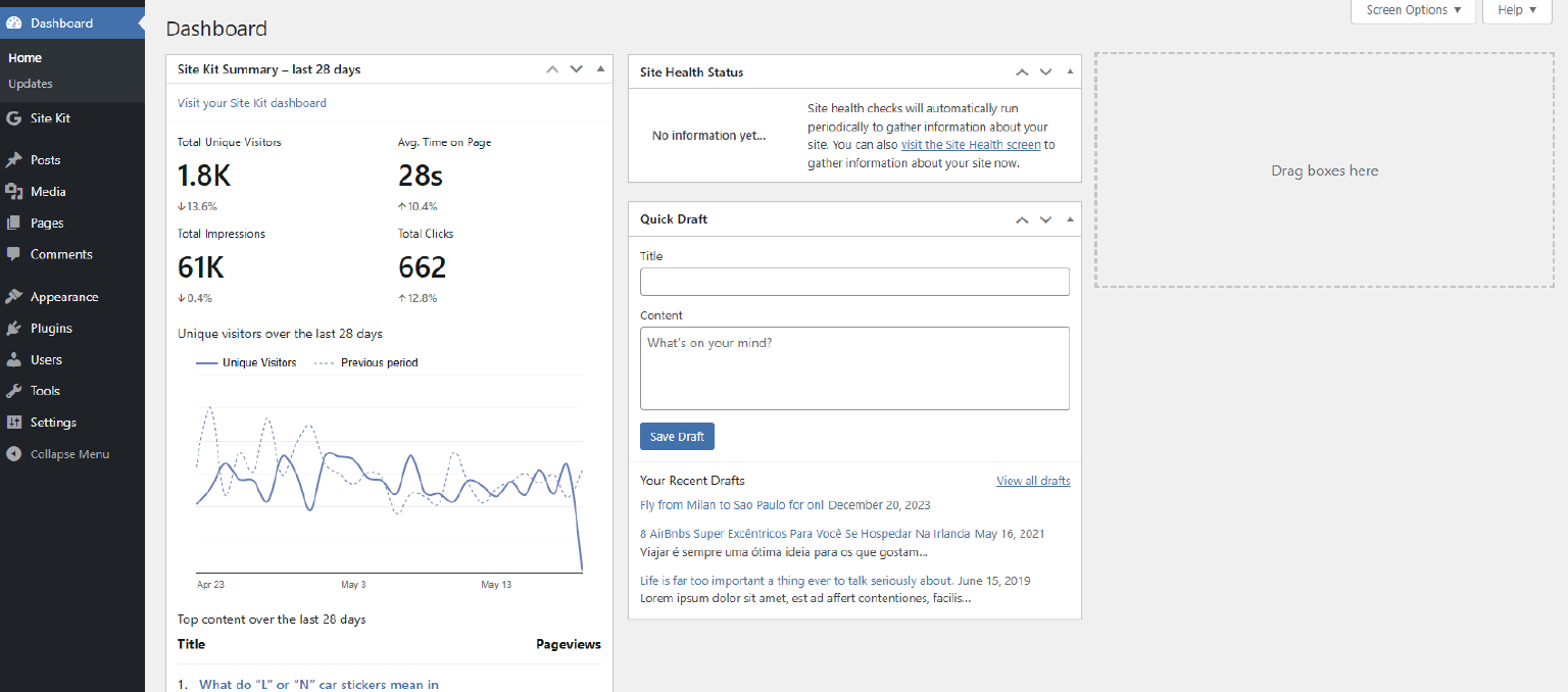 Dashboard sharing - Site Kit by Google