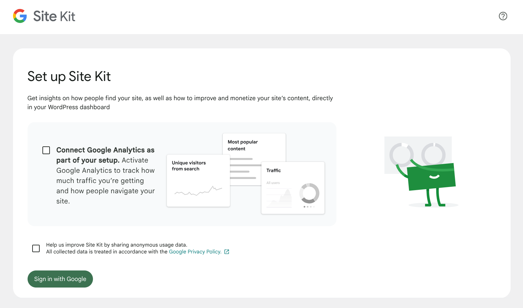 Installing and setting up Site Kit - Site Kit by Google