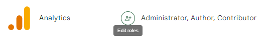 The button used to edit the roles for a service
