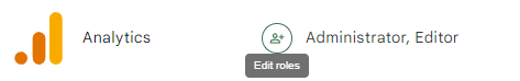 The button used to edit the roles for a service